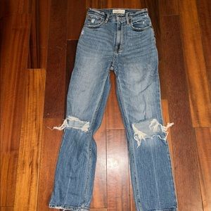 abercrombie ankle straight ultra high rise jean